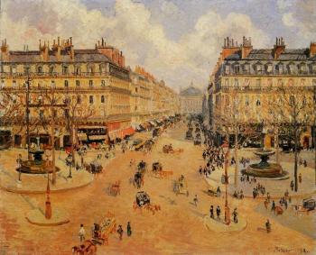 Camille Pissarro : Avenue de l'Opera, Morning Sunshine